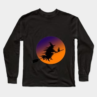 cat and witch Long Sleeve T-Shirt